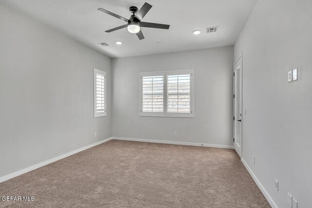 899 Dewsbury Way, El Paso, TX 79928 - carpeted spare room featuring ceiling fan, recessed lighting, and baseboards