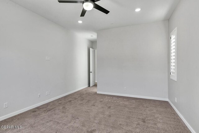899 Dewsbury Way, El Paso, TX 79928 - carpeted spare room with a ceiling fan, baseboards, and recessed lighting