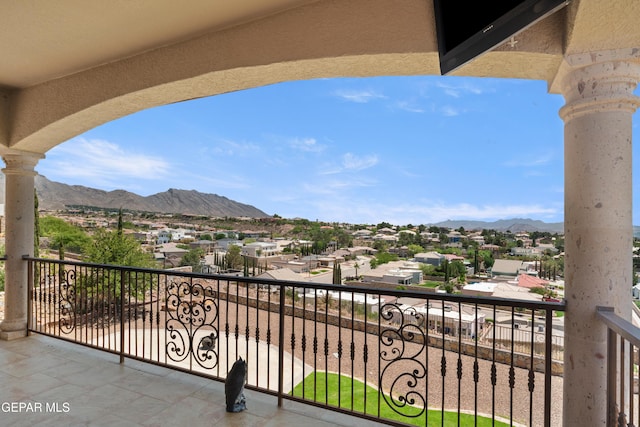 6572 Tuscany Ridge Dr, El Paso, TX 79912 - balcony featuring a mountain view and a residential view