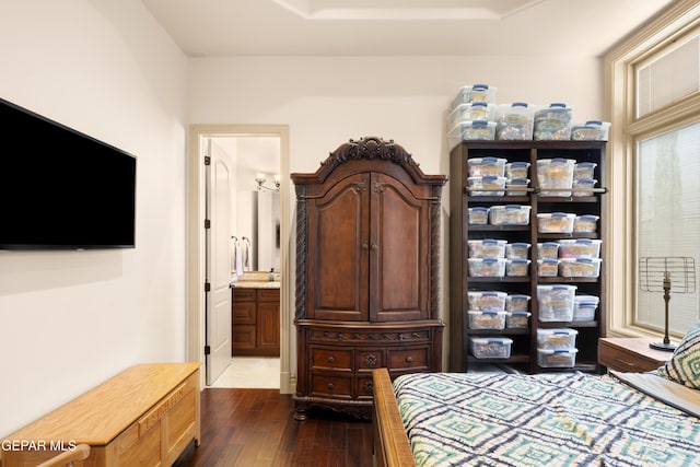 6572 Tuscany Ridge Dr, El Paso, TX 79912 - bedroom with dark wood finished floors
