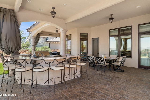 6572 Tuscany Ridge Dr, El Paso, TX 79912 - view of patio / terrace featuring area for grilling