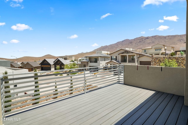 6071 Desert Whisper Ct, El Paso, TX 79912 - deck with a residential view and a mountain view