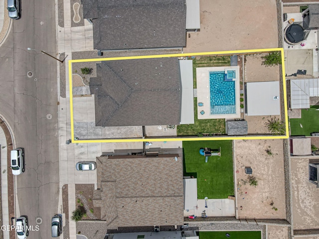 12749 Iron Falls Dr, Horizon City, TX 79928 - aerial overview of property's location featuring property parcel outlined
