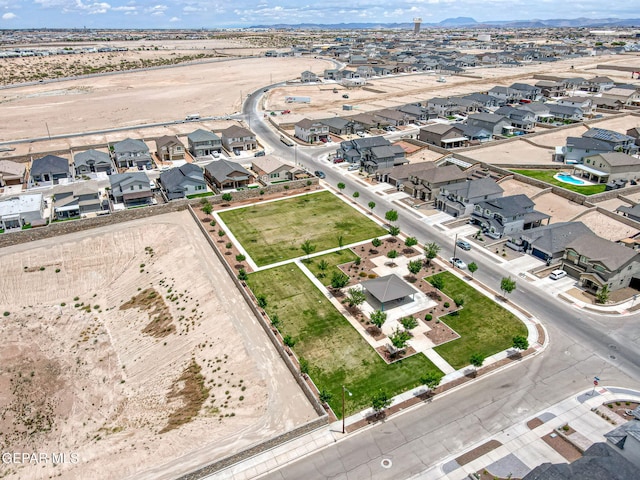 12749 Iron Falls Dr, Horizon City, TX 79928 - aerial perspective of suburban area featuring mountains