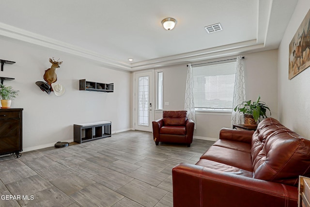 12749 Iron Falls Dr, Horizon City, TX 79928 - living area with a raised ceiling and baseboards