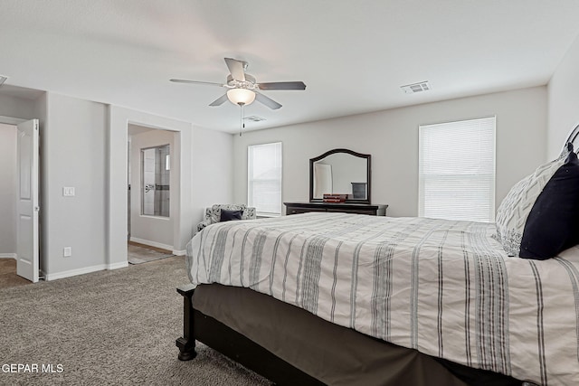 12749 Iron Falls Dr, Horizon City, TX 79928 - bedroom featuring carpet flooring, a ceiling fan, and baseboards