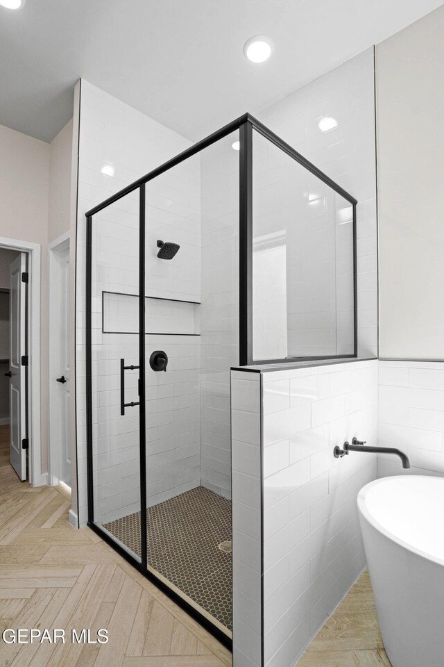 13351 Jeff Winton Dr, El Paso, TX 79928 - full bath featuring a stall shower and a freestanding bath