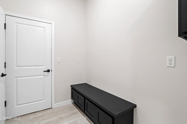 13351 Jeff Winton Dr, El Paso, TX 79928 - mudroom featuring light wood-type flooring and baseboards