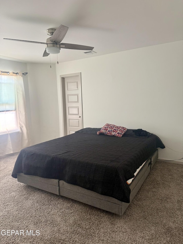 13862 Paseo Bosque Ave, El Paso, TX 79928 - bedroom with carpet floors and a ceiling fan