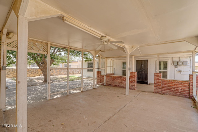 264 Edith Dr, El Paso, TX 79915 - unfurnished sunroom with a ceiling fan