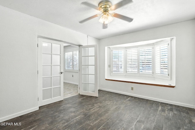 264 Edith Dr, El Paso, TX 79915 - unfurnished room with dark wood-style floors and a ceiling fan