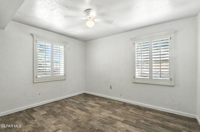 264 Edith Dr, El Paso, TX 79915 - spare room with wood finished floors and a ceiling fan