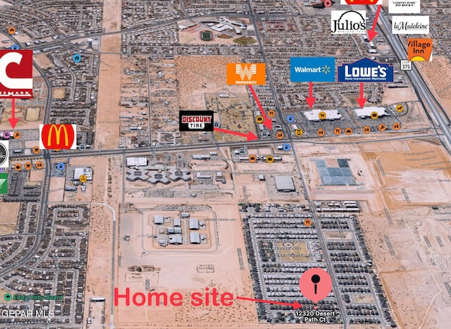 12320 Desert Path Ct, El Paso, TX 79938 - map of property location