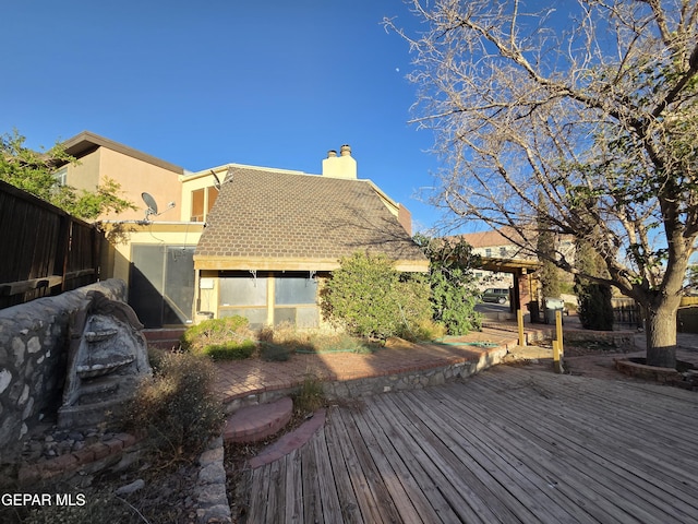441 Irondale Dr, El Paso, TX 79912 - view of wooden terrace