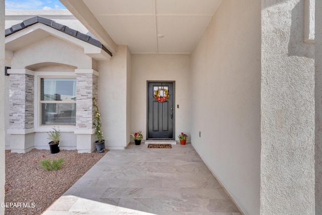 13107 Kington Ave, El Paso, TX 79928 - entrance to property with stucco siding and stone siding
