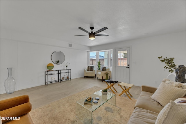 11316 Menlo Ave, El Paso, TX 79936 - living room featuring a ceiling fan
