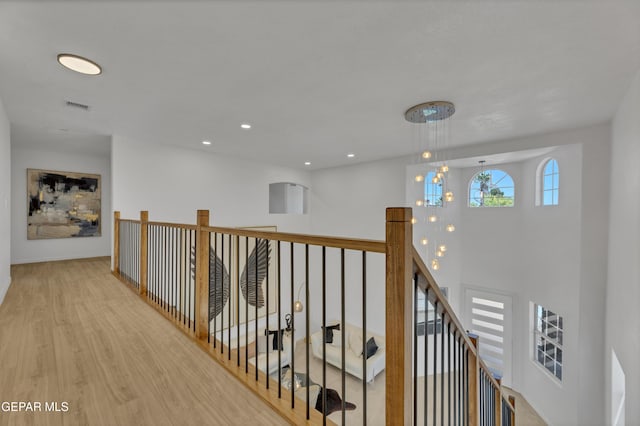 11316 Menlo Ave, El Paso, TX 79936 - hall featuring wood finished floors and recessed lighting