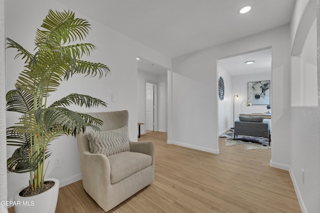 11316 Menlo Ave, El Paso, TX 79936 - living area with light wood-style floors, baseboards, and recessed lighting