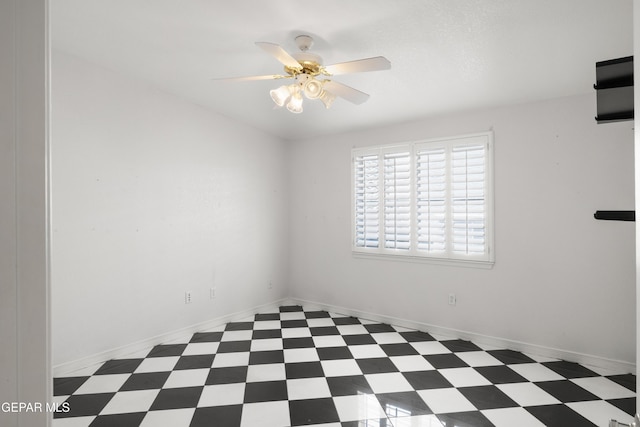 6637 Wind Ridge Dr, El Paso, TX 79912 - spare room with a ceiling fan and tile patterned floors