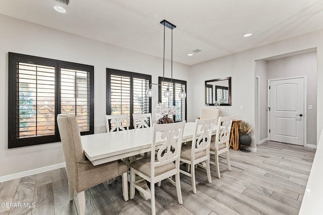 14689 Pebble Hills Blvd, El Paso, TX 79938 - dining space featuring recessed lighting and light wood-type flooring