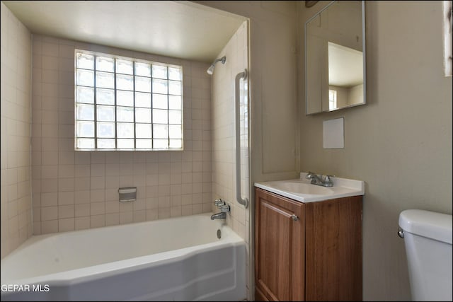 2619 Piedras St Unit A, And B, El Paso, TX 79930 - full bathroom with toilet, vanity, and  shower combination