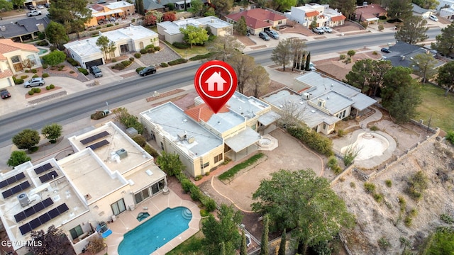 1433 Belvidere St, El Paso, TX 79912 - aerial view of residential area featuring a pool area
