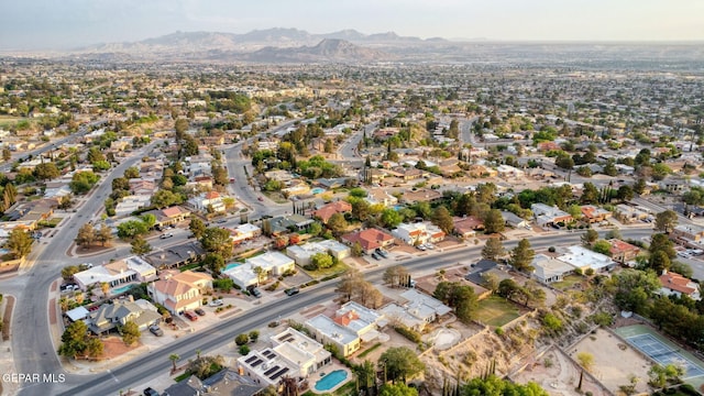 1433 Belvidere St, El Paso, TX 79912 - aerial view of property and surrounding area with a mountain backdrop and nearby suburban area