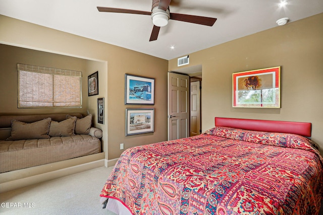 5744 Mira Grande Dr, El Paso, TX 79912 - carpeted bedroom with a ceiling fan