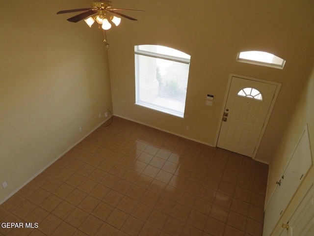 1679 Roger Bombach Dr, El Paso, TX 79936 - entrance foyer featuring ceiling fan and baseboards