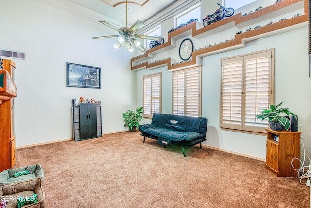 1809 Garden Gate Way, El Paso, TX 79936 - living area with carpet floors and healthy amount of natural light