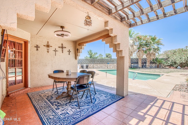 1809 Garden Gate Way, El Paso, TX 79936 - fenced backyard with a patio area