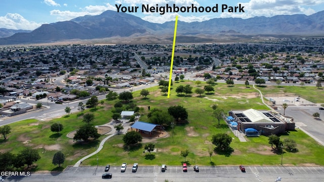 10749 Rushing Rd, El Paso, TX 79924 - aerial view of a mountain backdrop