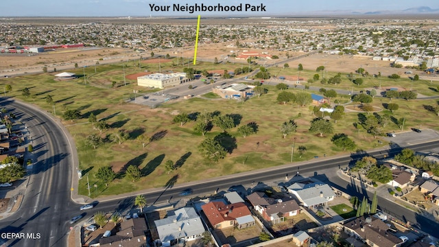 10749 Rushing Rd, El Paso, TX 79924 - aerial overview of property's location featuring nearby suburban area