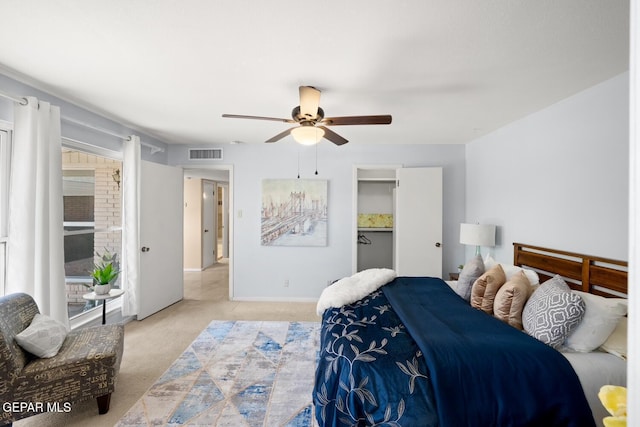 8820 Dirk Ct, El Paso, TX 79925 - carpeted bedroom featuring ceiling fan