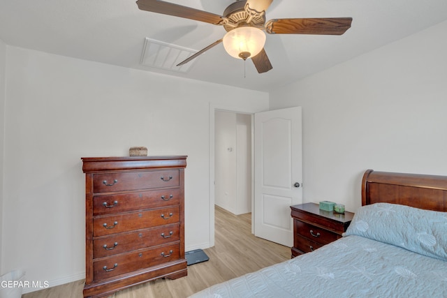 2201 Morning Mist Pl, El Paso, TX 79938 - bedroom featuring light wood-style floors, baseboards, and a ceiling fan
