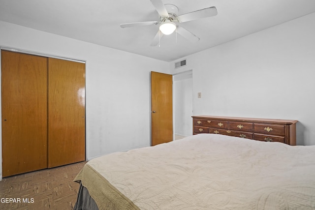 8108 Edgemere Blvd, El Paso, TX 79925 - bedroom featuring a ceiling fan and a closet