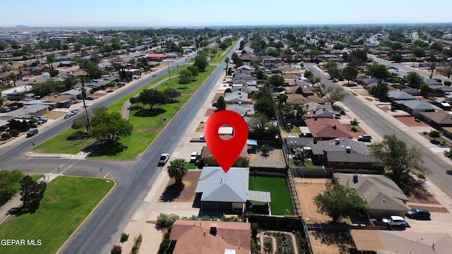 8108 Edgemere Blvd, El Paso, TX 79925 - aerial view of property's location featuring nearby suburban area