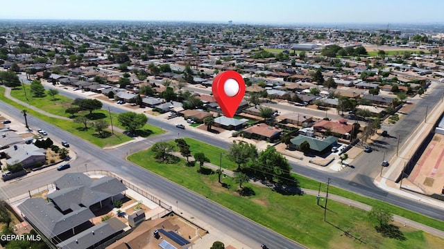 8108 Edgemere Blvd, El Paso, TX 79925 - aerial overview of property's location with nearby suburban area
