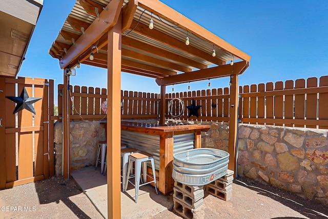 14701 Tim Hardaway, El Paso, TX 79938 - fenced backyard with a patio