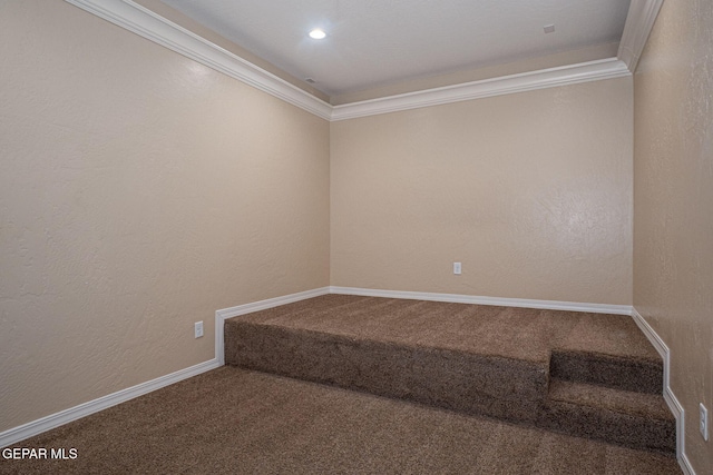 117 Camino Cresta Pl, Horizon City, TX 79928 - spare room with carpet flooring, ornamental molding, and baseboards