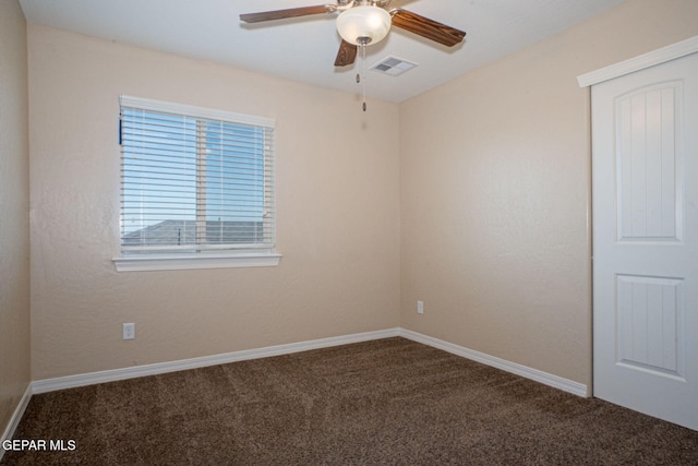117 Camino Cresta Pl, Horizon City, TX 79928 - unfurnished room featuring carpet, ceiling fan, and baseboards