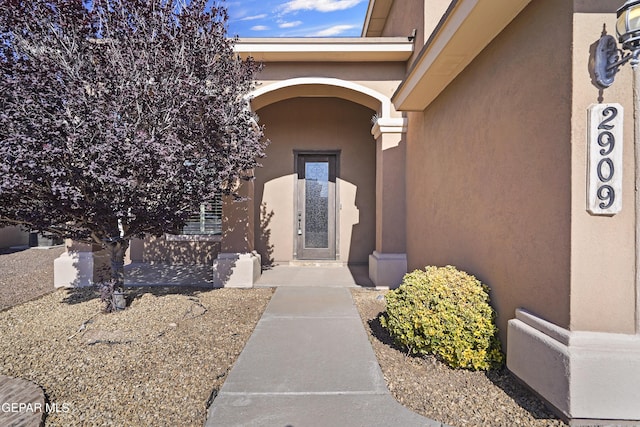 2909 Pino Triste Dr, El Paso, TX 79938 - view of exterior entry featuring stucco siding