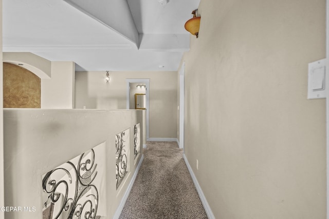 2909 Pino Triste Dr, El Paso, TX 79938 - hallway featuring carpet and baseboards