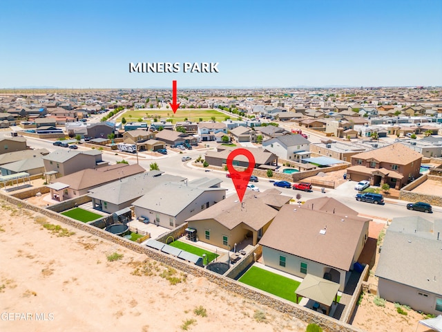 3452 David Palacio Dr, El Paso, TX 79938 - aerial perspective of suburban area
