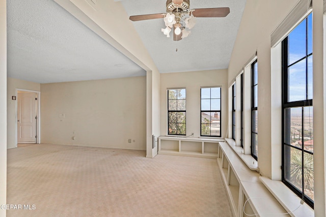 3134 Mesa Verde Ln, El Paso, TX 79904 - unfurnished sunroom featuring carpet floors and a textured ceiling