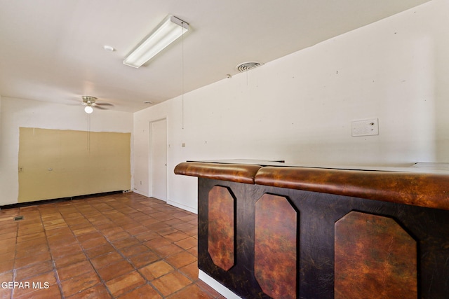 3134 Mesa Verde Ln, El Paso, TX 79904 - unfurnished room with ceiling fan, tile patterned flooring, and baseboards
