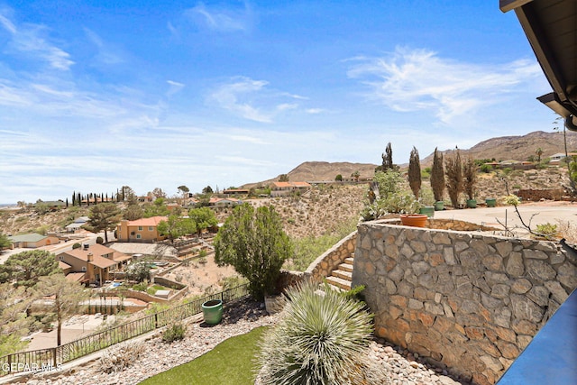 3134 Mesa Verde Ln, El Paso, TX 79904 - view of yard with a mountain view