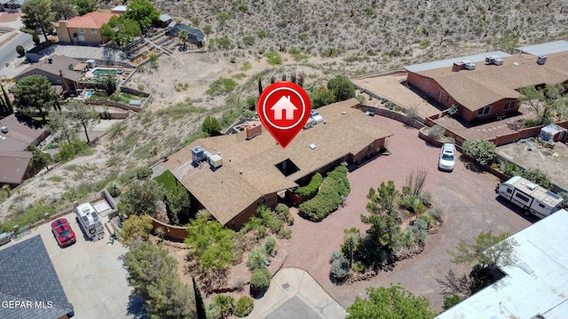 3134 Mesa Verde Ln, El Paso, TX 79904 - aerial perspective of suburban area