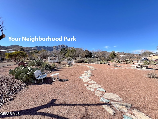 3134 Mesa Verde Ln, El Paso, TX 79904 - view of yard with a mountain view