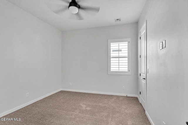 248 Emerald Storm Pl, El Paso, TX 79928 - empty room featuring a ceiling fan, carpet floors, and baseboards